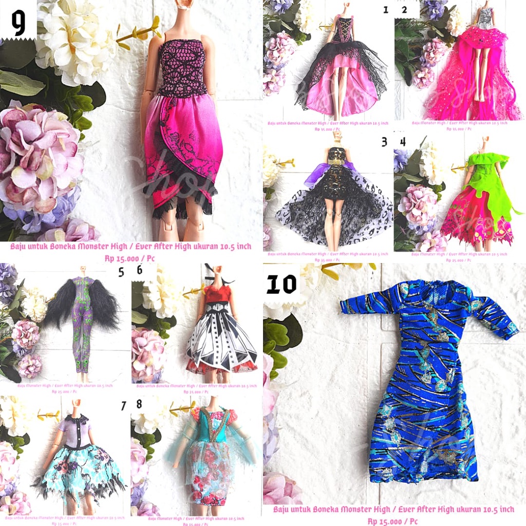 Jual Baju Monster High BM 019 Ever After High Boneka