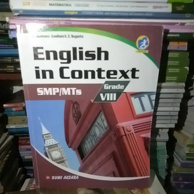 Jual buku English in context untuk SMP kelas 8 penerbit bumi aksara ...