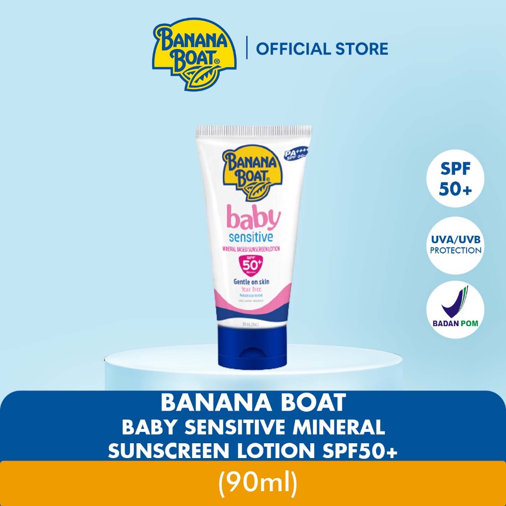 Jual Banana Boat Baby Sensitive Sunscreen Lotion SPF50+ 90ml Shopee