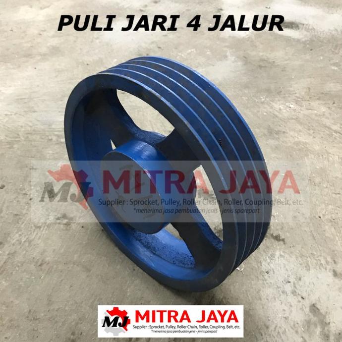 Jual PULI BESI JARI B4 x 8 inch POLI PULLEY PULLY BESI ANCURAN 4 JALUR ...