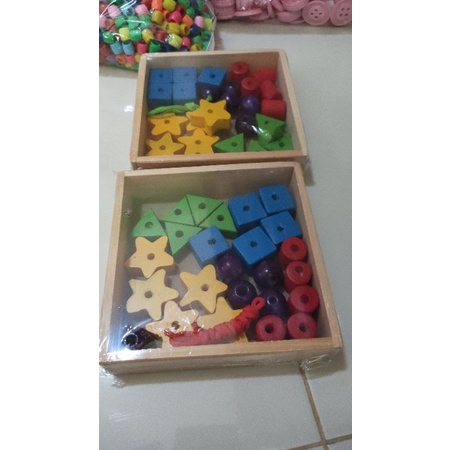 Jual MERONCE GEOMETRI KAYU ISI 25 PCS | Shopee Indonesia