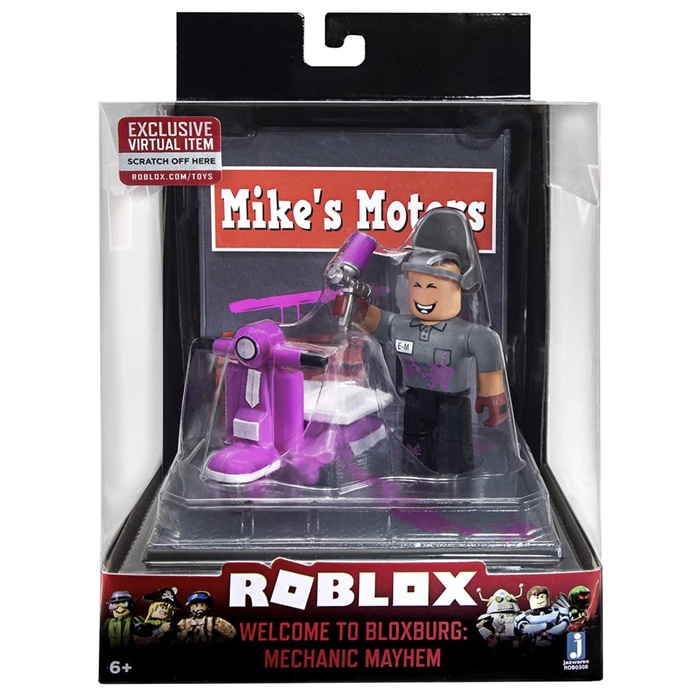 Roblox Welcome To Bloxburg Mechanic Mayhem Mike's Motors Action Figure w/  Code