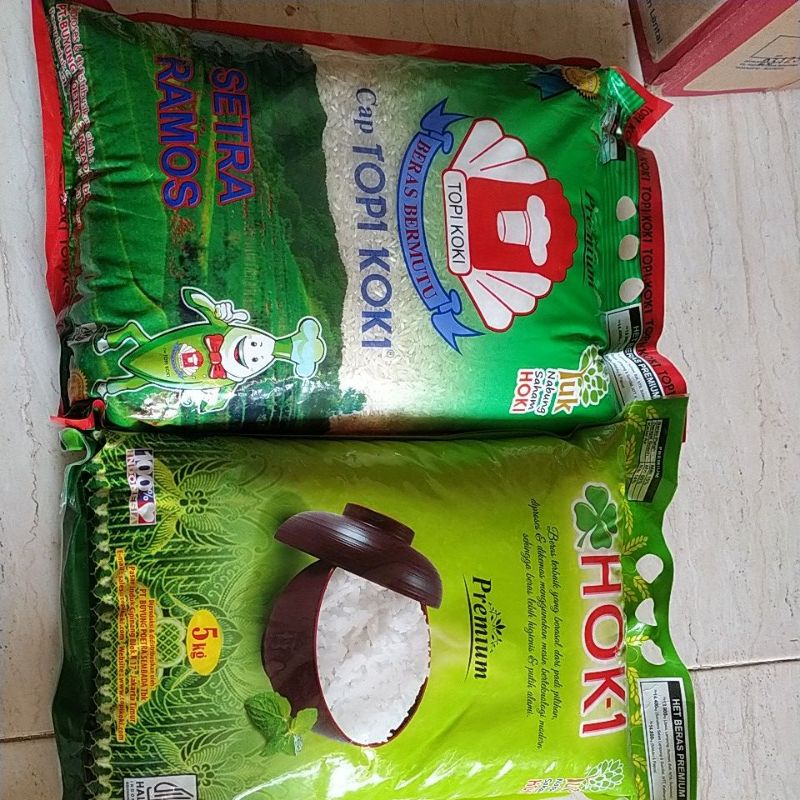 Jual BERAS HOKI TOPI KOKI 5KG | Shopee Indonesia