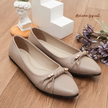 QUINCE Melanie Flat Shoes Wanita Ballerina Flat Shoes Nyaman Untuk Kerja Kuliah Daily Empuk