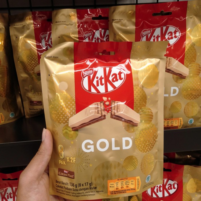 Jual Kit Kat Gold Nestle Cokelat Paduan Susu Dngn Wafer G Shopee