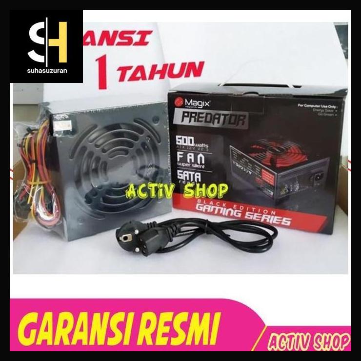 Jual Power Supply Magix 500Watt Predator Black Edition Gaming Series ...