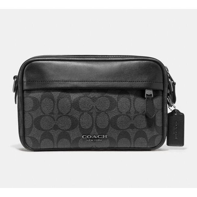Jual Coach Crossbody Bag Graham Signature Canvas Black Charcoal