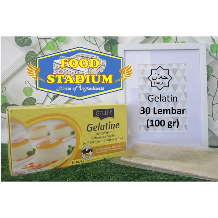 Jual Gelatin Sheet HALAL by Gelita, 100 gr / 30 lembar Shopee Indonesia