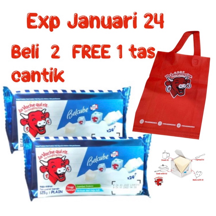 Jual >V44859) Belcube Keju Exp JAN24 Belcube Plain Cheese Spread ...