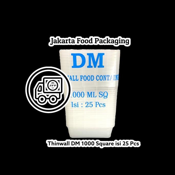 Jual Terbaru Kotak Makan Persegi 1 Ml Box Thinwall Food Container - Isi ...