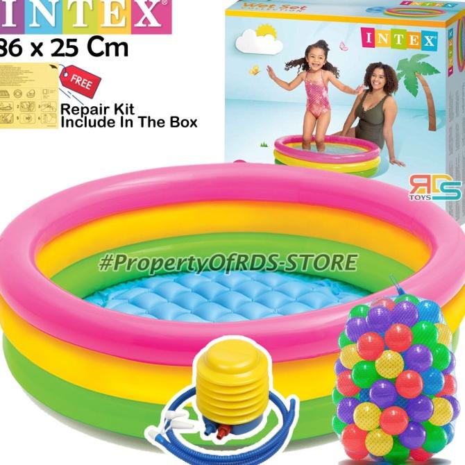 Jual Intex Kolam Renang Anak Kolam Mandi Bola 86 x 25 cm | Shopee Indonesia