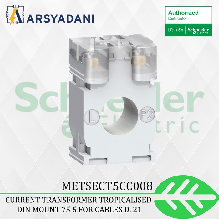 Jual METSECT5CC008 SCHNEIDER CURRENT TRANSFORMER DIN mount 75 5