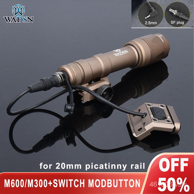 Jual &Wadsn Tactical M600C Flashlight Remote Pressure Switch ModButton ...