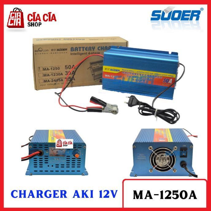 Jual Smart Charger Aki Suoer 12V 50A Ma-1250A Casan Accu Aki 50 Ampere