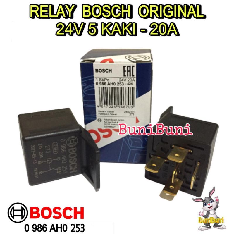 Jual RELAY BOSCH 24V KAKI 5 20A ORIGINAL Untuk Lampu Dan Klakson TIPE 253 Shopee Indonesia