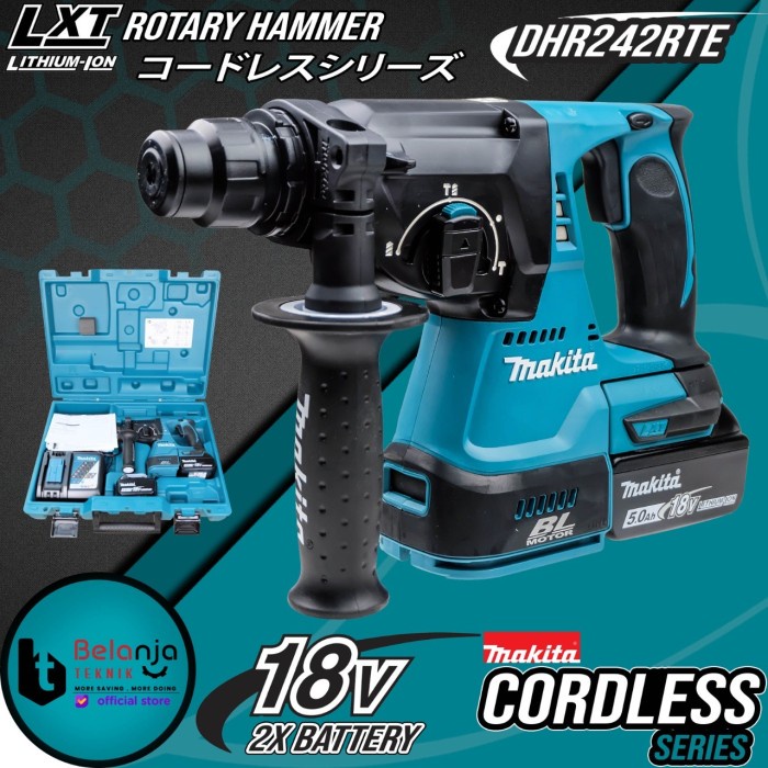 Jual Makita Mesin Bor Baterai Cordless DHR 242 RTE Rotary Hammer ...