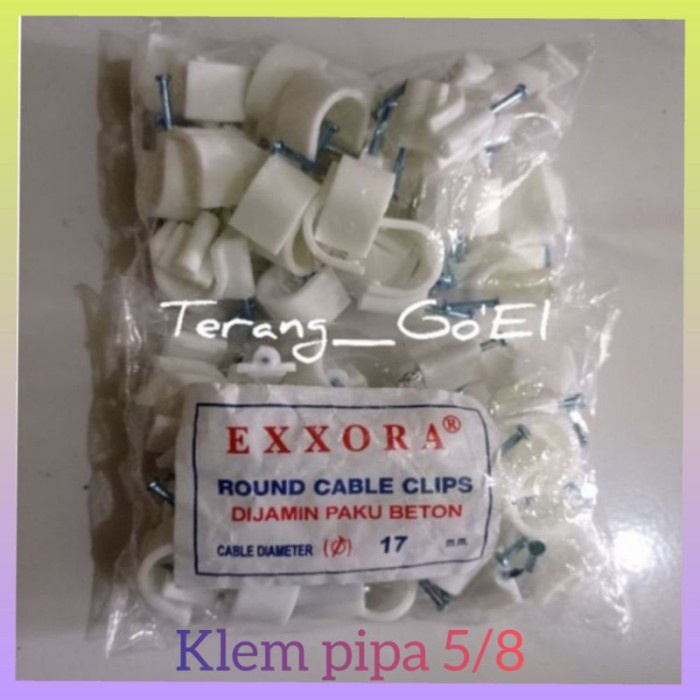 Jual nice KLEM PIPA, KLEM PARALON 5/8, KLEM BETON, CABLE KLIPS 17 MM ...