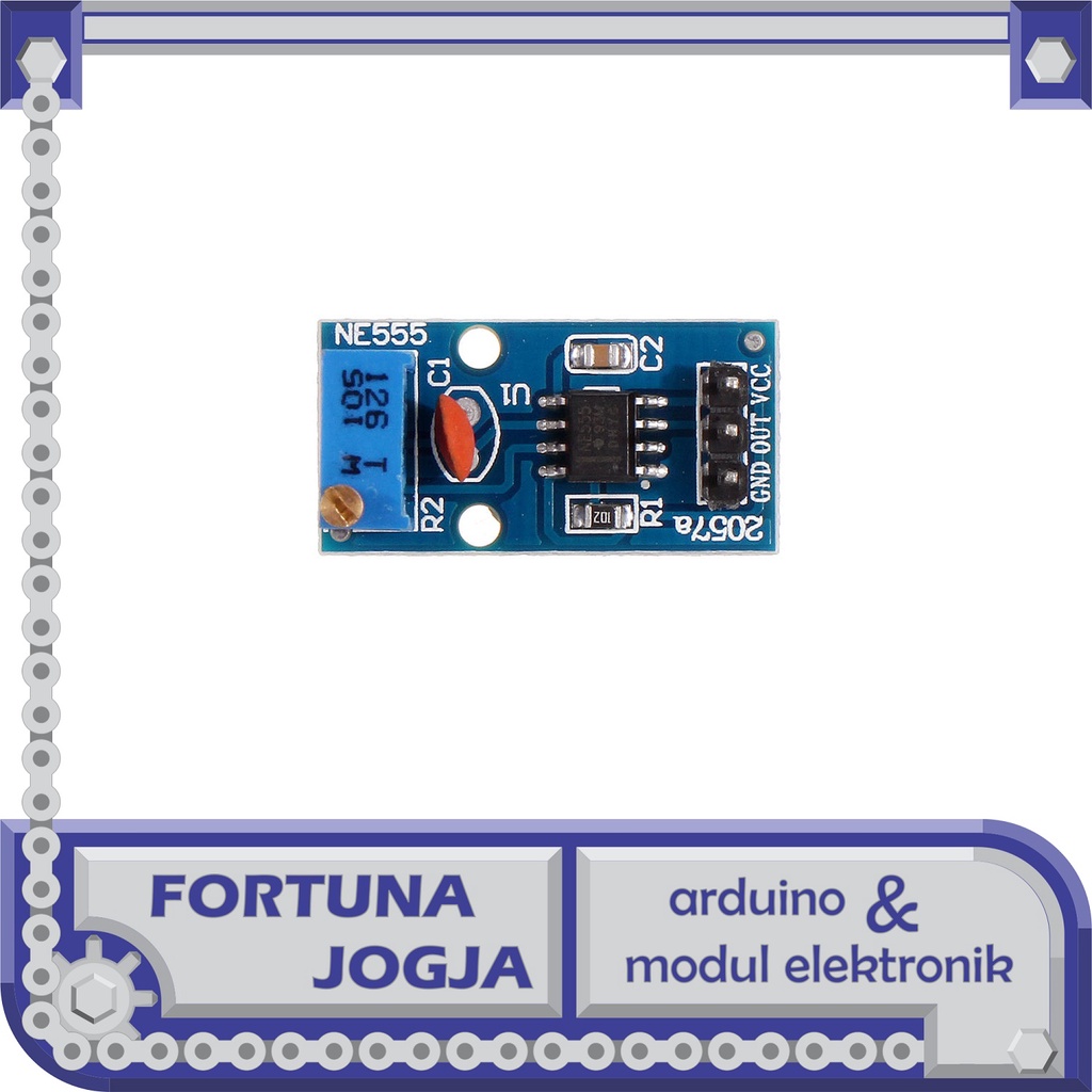 Jual NE555 Adjustable Frequency Pulse Square Wave Generator Module