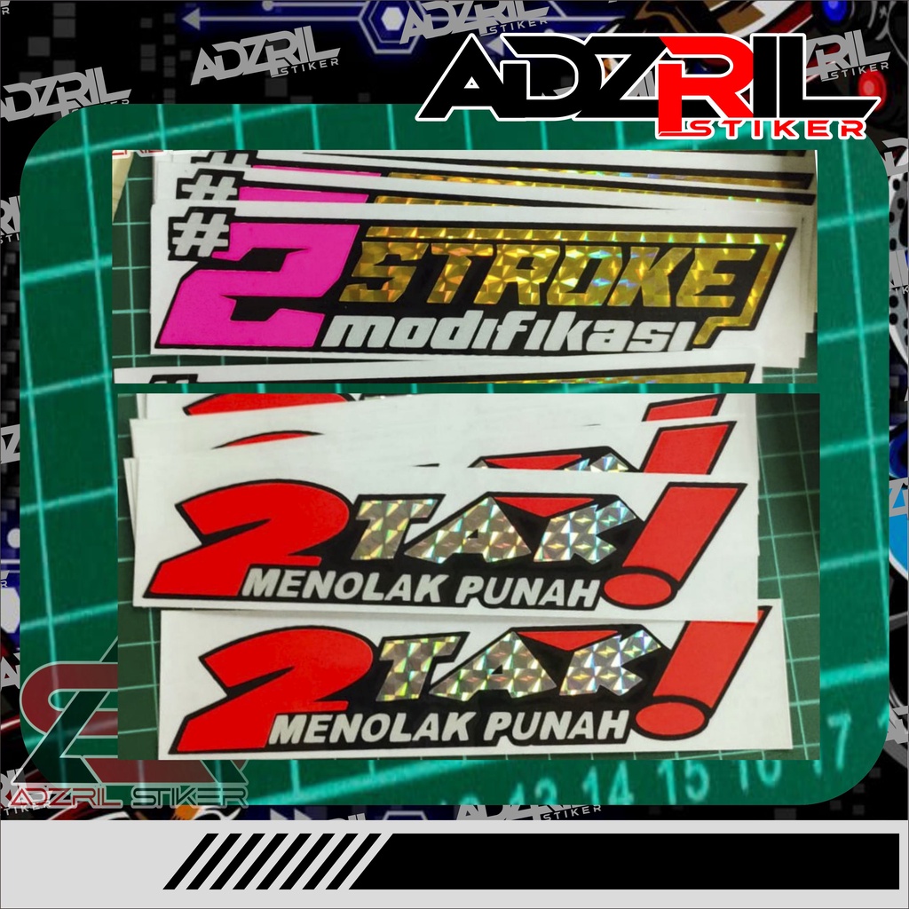 Jual sticker cutting KEREN DUA TAK MENOLAK PUNAH / DUA STROKE / STICKER ...
