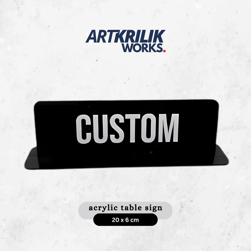 Jual AKRILIK SIGN MEJA RESERVED | CASHIER | CUSTOM / Acrylic Sign Table ...