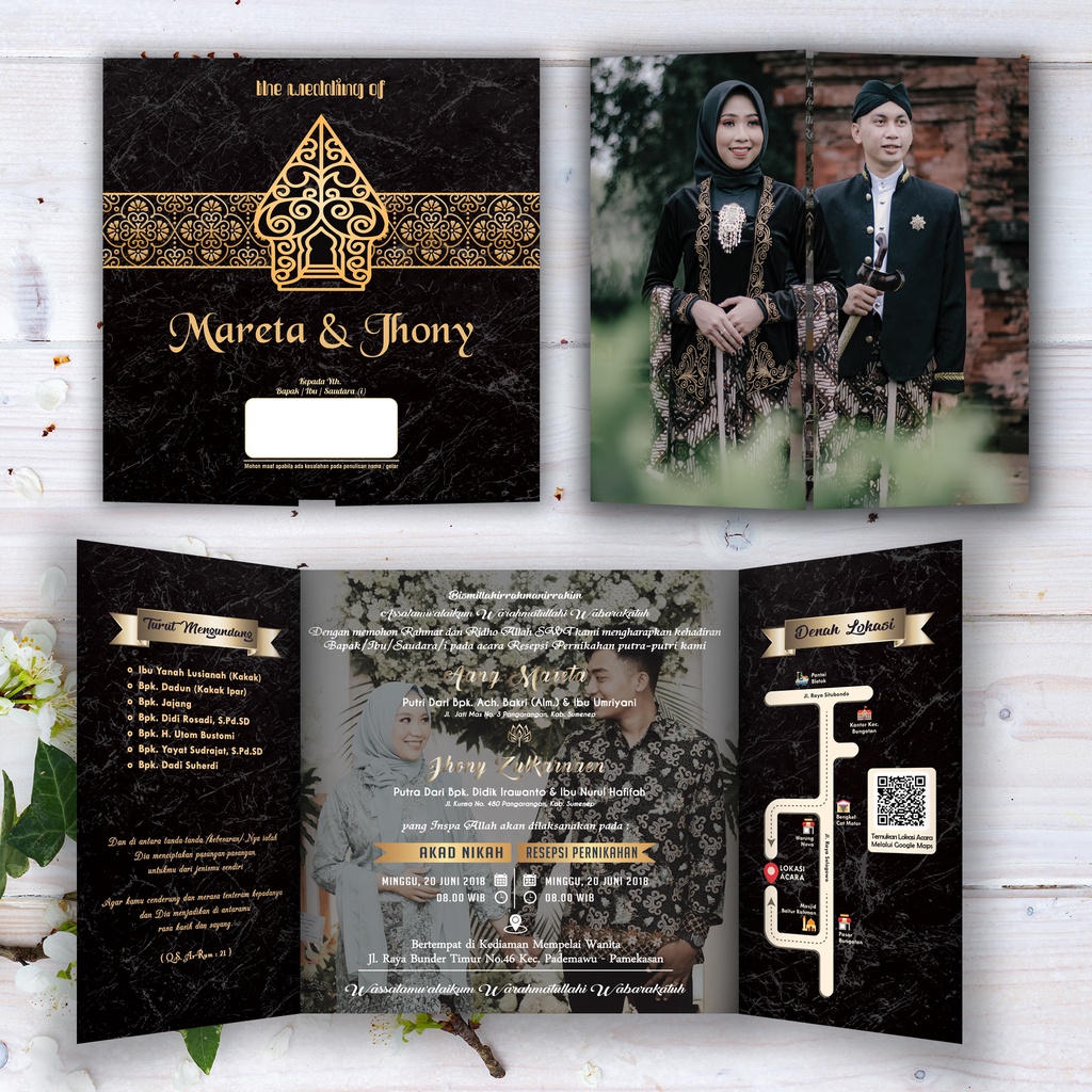Jual [LUXURY] Undangan Pernikahan Free Tambah Foto, Tebal, Mengkilap
