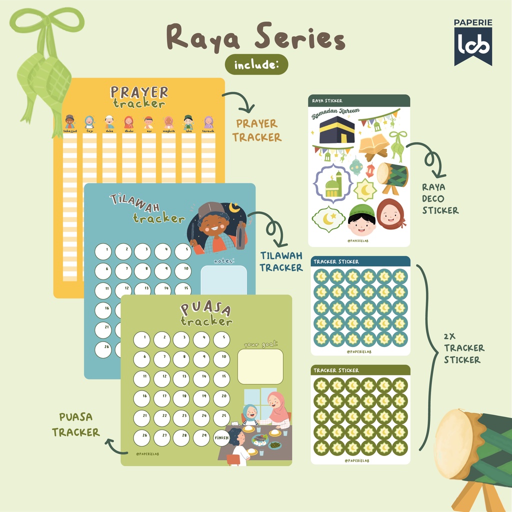Jual Paperie Lab - Raya Series 1 Set Tracker dan Sticker Puasa Ramadhan ...