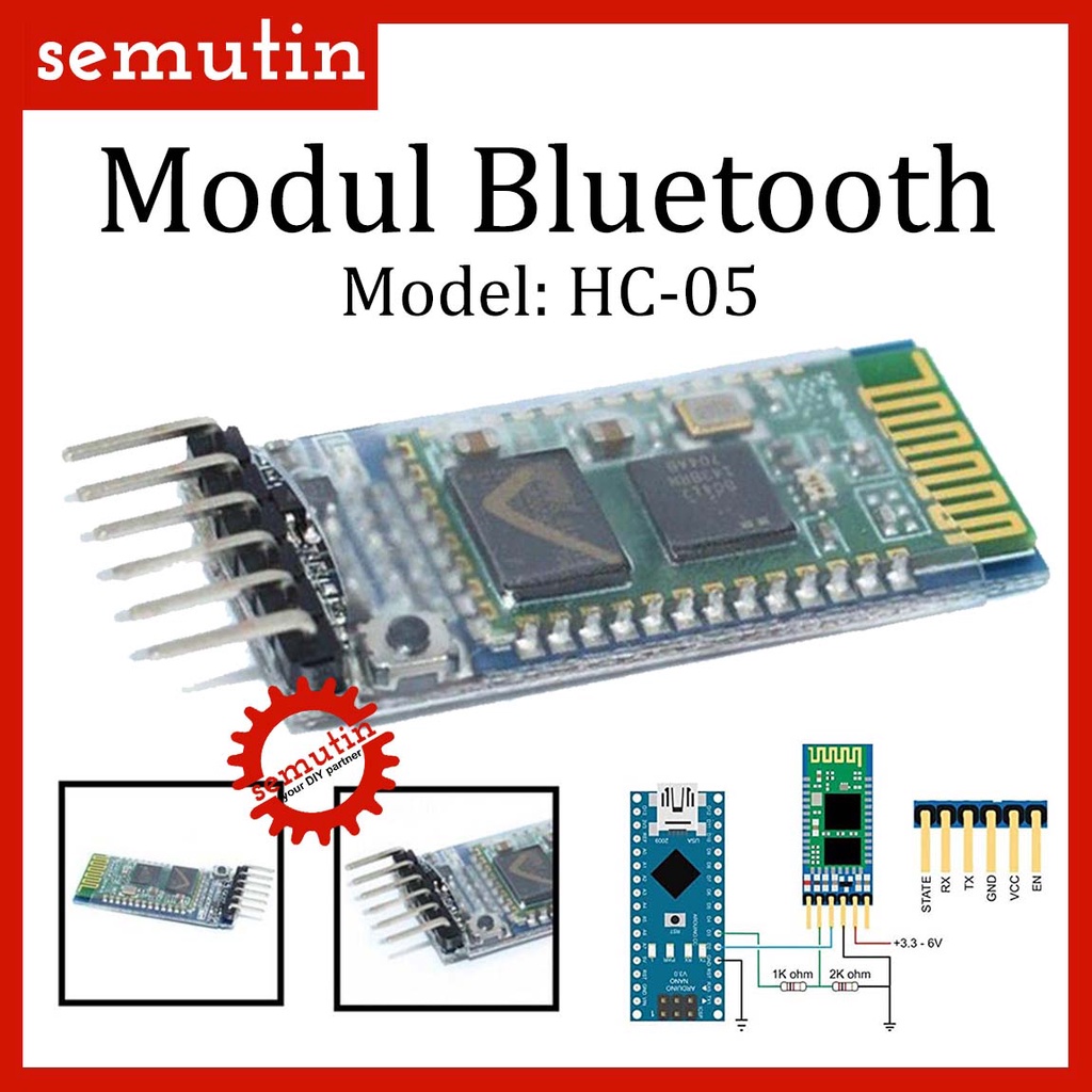 Jual Modul Bluetooth HC05 / Arduino Module HC-05 Transceiver Uno Mega ...