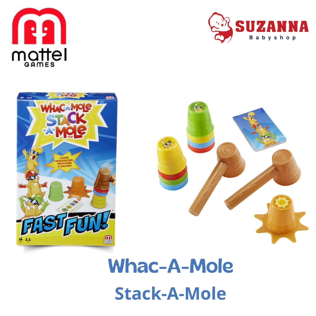 Jual Mattel Games Fast Fun Whack A Mole Stack A Mole / GLM92 | Shopee ...