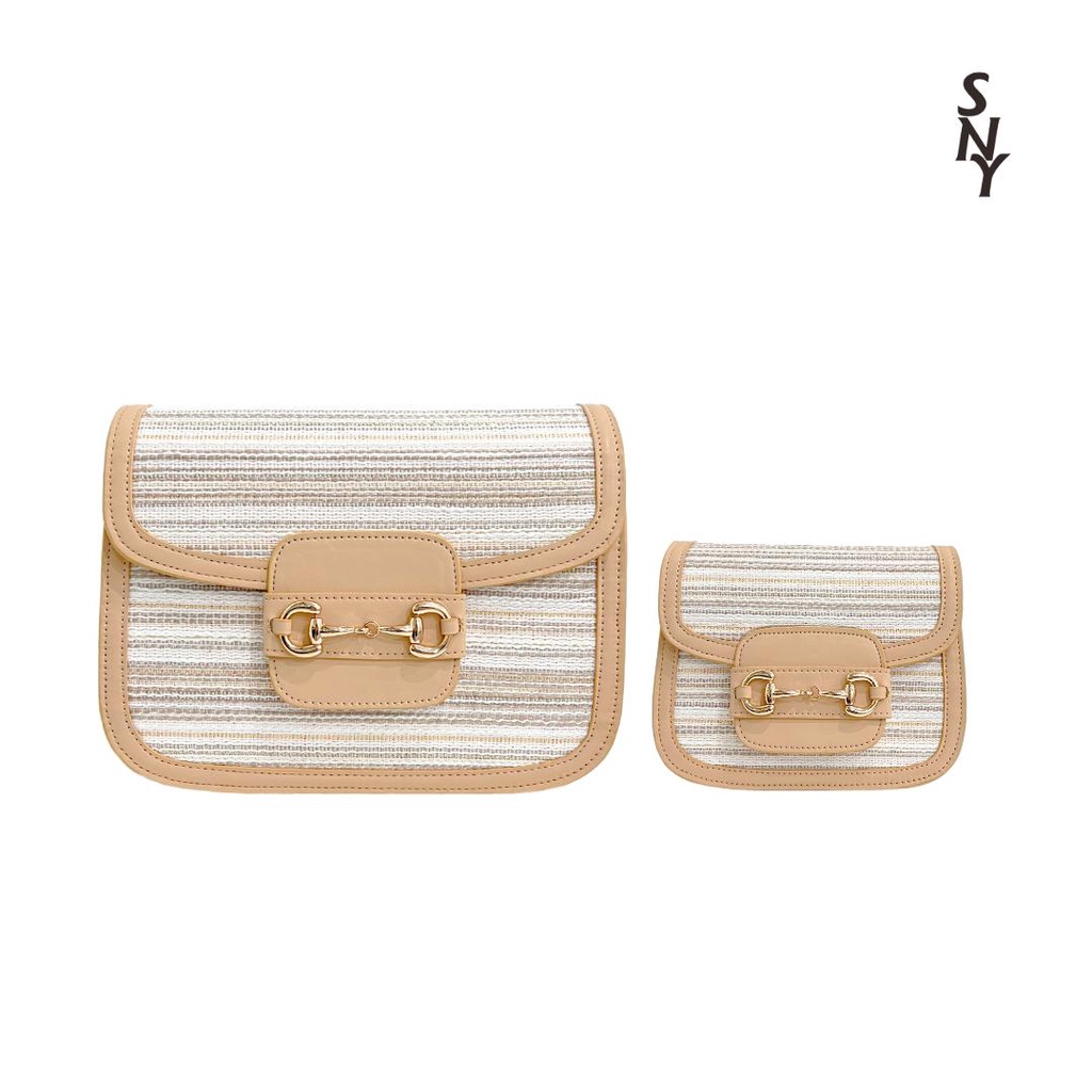 Jual SNY x Aita Christina - Jackson Nude Tweed Bag Shoulder
