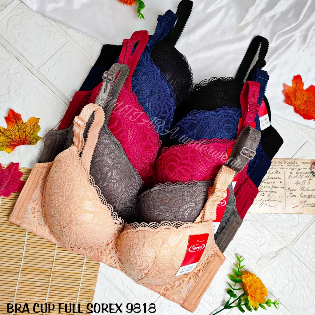 Jual Bra Cup Full Sorex 9818 Pakai Kawat Brokat Elegant Size 34-40 Cup ...