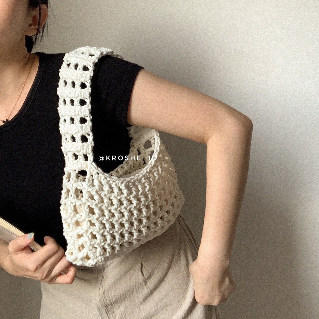Jual Sully Crochet Net Bag (Tas Rajut Handmade) Shopee Indonesia