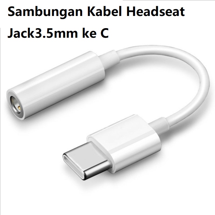 Jual Sambungan Kabel Headseat Type Jack 3.5 mm ke Type C Shopee Indonesia