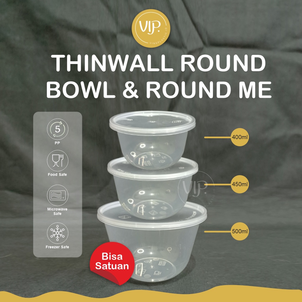 Jual Thinwall Bowl 200ml 300ml 400ml 450ml 500ml Thinwall Rb 200ml