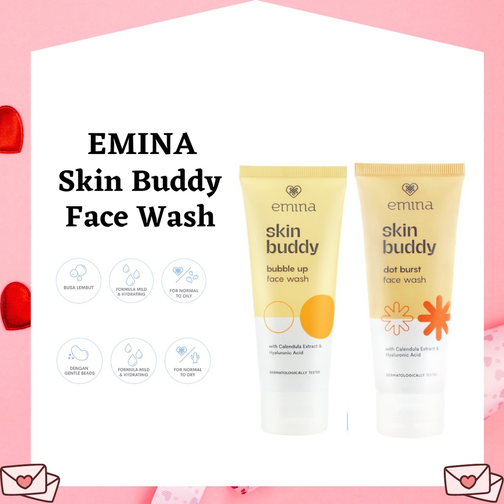 Jual Emina Skin Buddy Bubble Up Face Wash & Dot Burst Face Wash 60ml