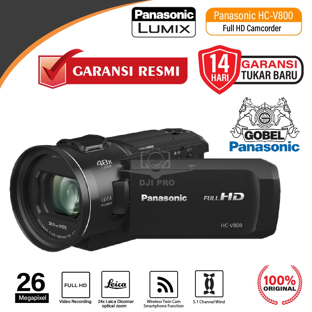 Jual Panasonic HC-V800 Full HD Camcorder - HCV800 Resmi - HC V 800 ...
