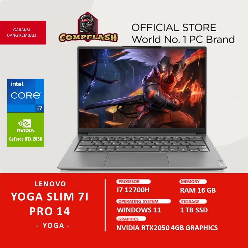 Jual Laptop Lenovo Yoga Slim I Pro Rtx Gb I H Ram Gb