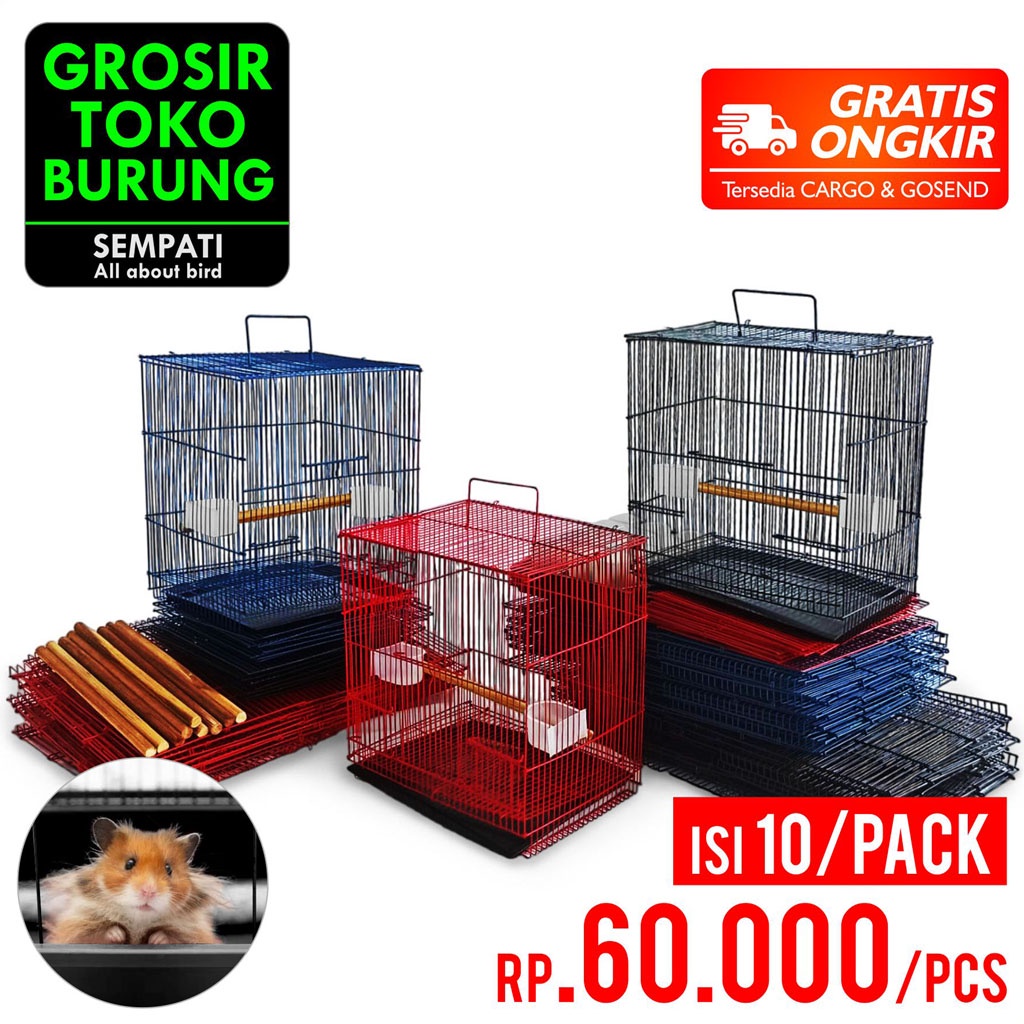 Jual Sempati Grosir Sangkar Kandang Hamster Besi Lipat Ukuran Mini Isi