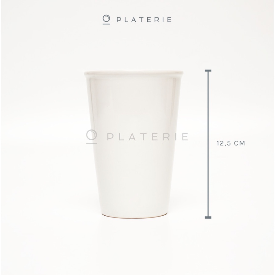 Jual Defect Saleby Platerie Gelas Keramik Mug 300 400ml White Collection Shopee Indonesia 2869