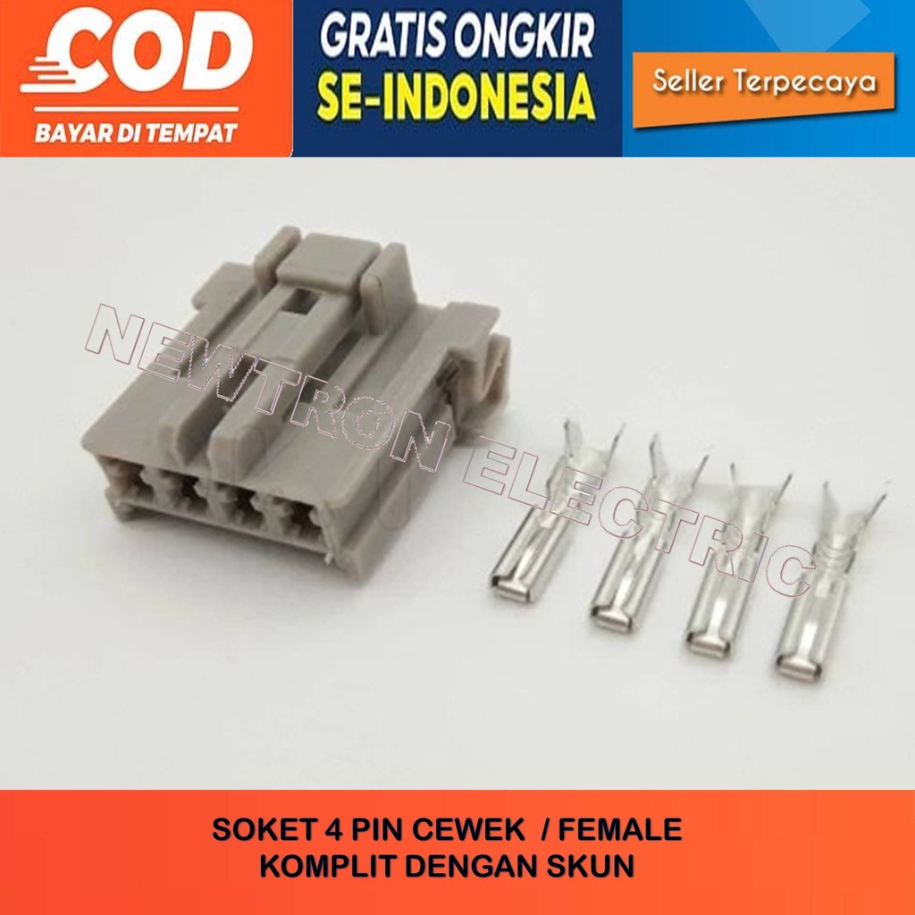 Jual SOKET 4 PIN FEMALE KUNCI KONTAK BEAT VARIO SCOOPY SOKET KEYLESS ...