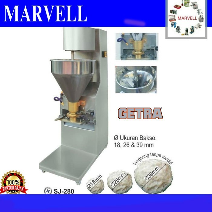 Jual Mesin Pencetak Bakso Getra Sj 280 Meat Balls Forming Machine Cetak