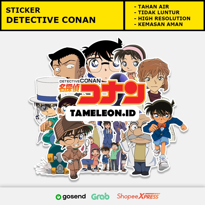 Jual Sticker Anime Detective Conan shinichi kudo, heiji,shuichi,kogoro ...