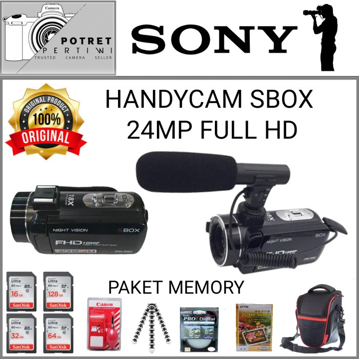 Jual HANDYCAM SBOX 24MP FULL HD / KAMERA HANDYCAM VIDEO SBOX 24MP FULL