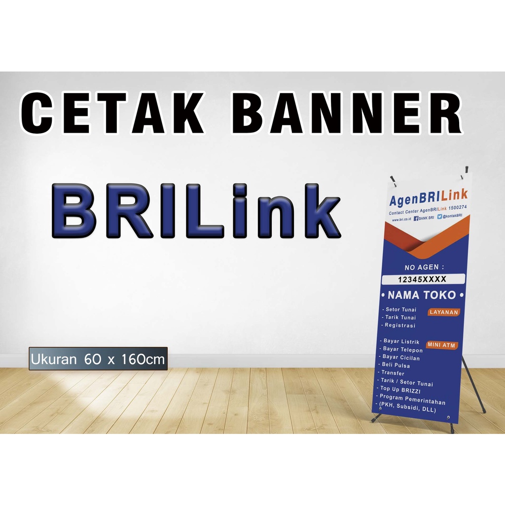 Jual Cetak Banner Spanduk Baner BriLink | Shopee Indonesia