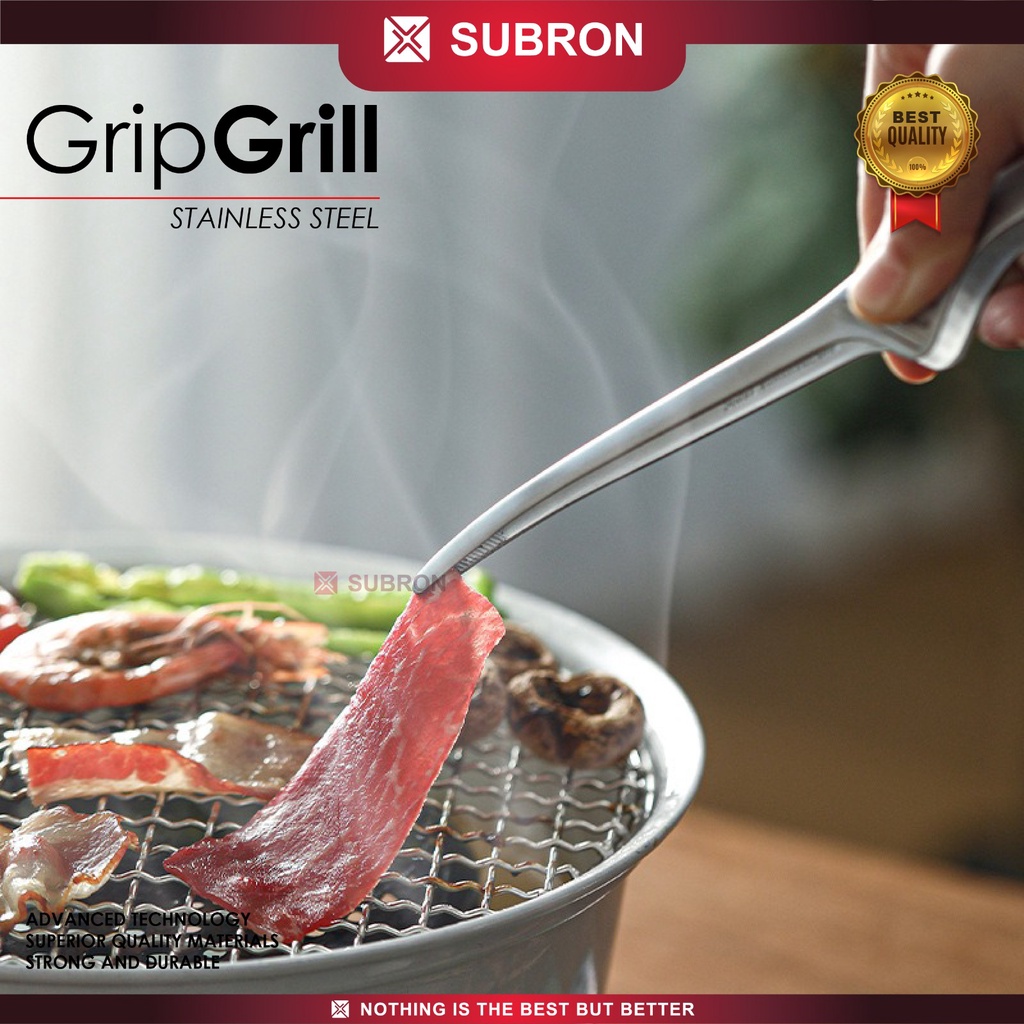 Jual SUBRON Jepitan Daging BBQ Grill 20CM 24CM 28.5CM Capitan Japanese ...