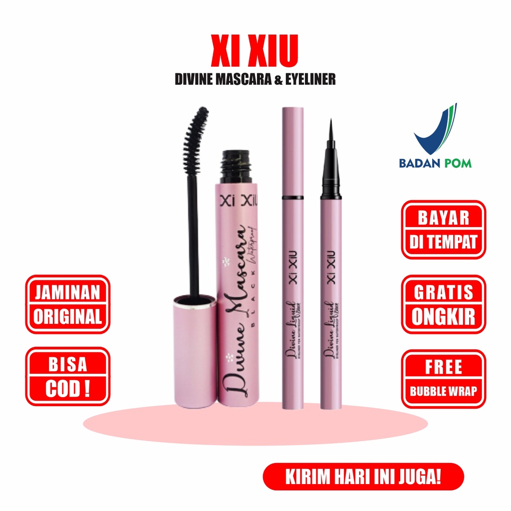 Jual Xi Xiu Divine Mascara Volumizing Eyeliner Black WaterProof