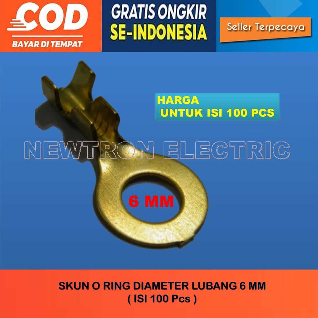 Jual ISI 100 PCS SKUN O SKUN MASA 6 MM TERMINAL O SKUN BULAT - SKUN