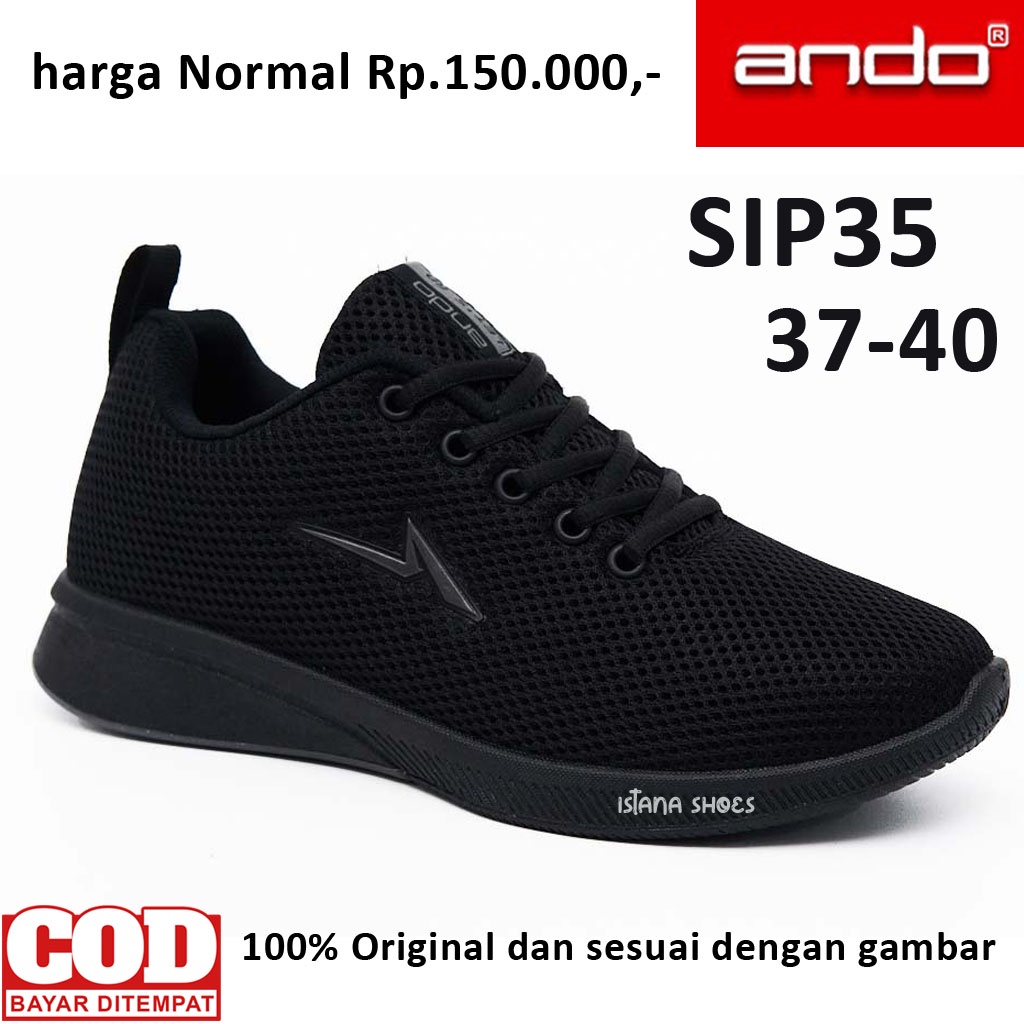 Jual Sepatu Sekolah Anak Perempuan Laki Laki SD SMP SMA Original Ando