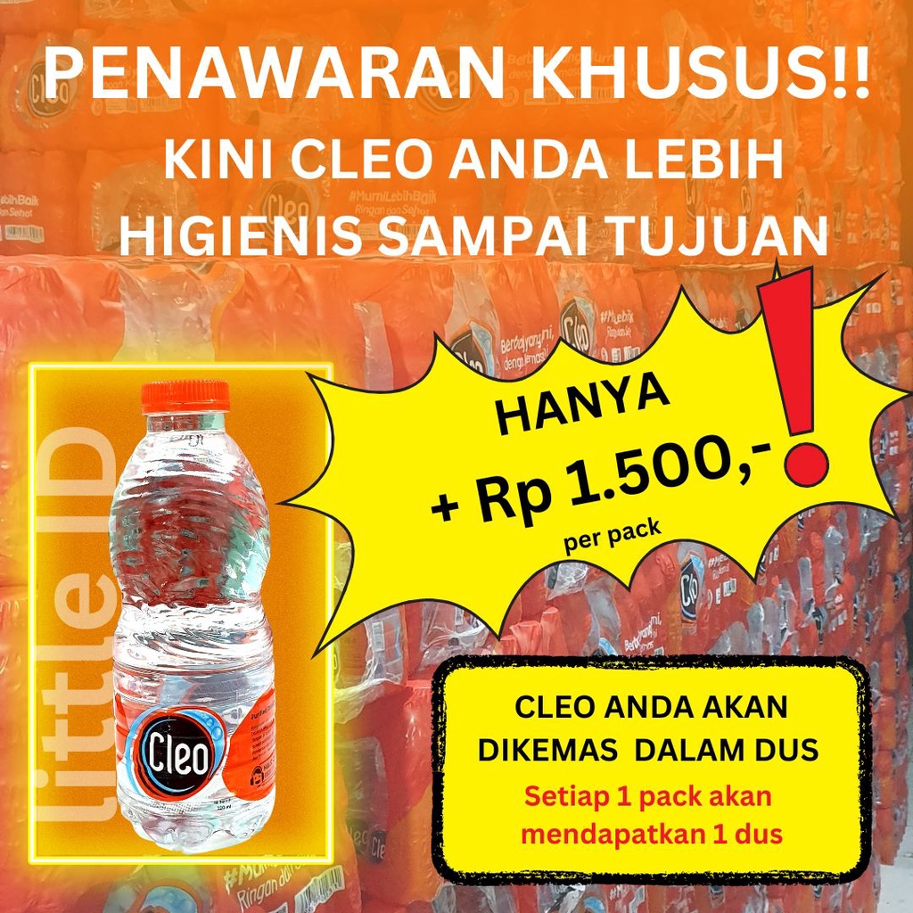Jual Cleo Air Mineral 220ml 24 Botol Dus Khusus Sameday Instant Shopee Indonesia 8784