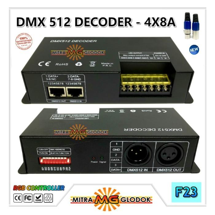 Jual DMX 512 DECODER RGB LED CONTROLLER 4 X 8 A NEW - HIGH QUALITY ...