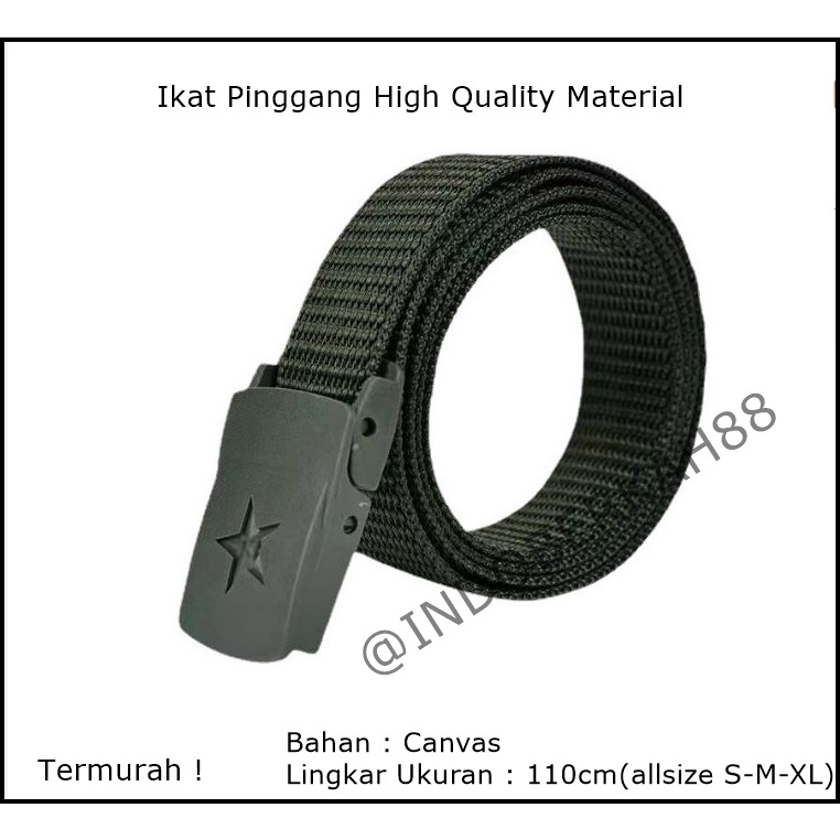 Jual Ikat Pinggang Pria Wanita Unisex Canvas Tactical Military Belt ...